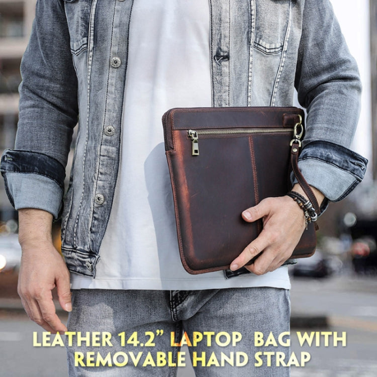 CONTACTS FAMILY Leather Laptop Sleeve For Macbook Pro 14.2 Inch