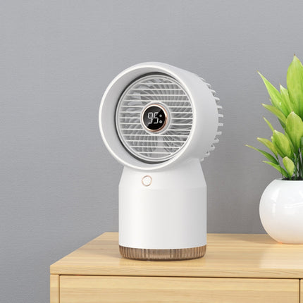 Spray Humidified LED Digital Display Office Home Fan, Style:, 3600mAh Rechargeable, USB Direct Plug