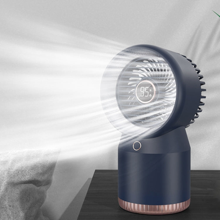 Spray Humidified LED Digital Display Office Home Fan, Style:, 3600mAh Rechargeable, USB Direct Plug