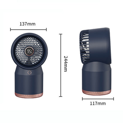 Spray Humidified LED Digital Display Office Home Fan, Style:, 3600mAh Rechargeable, USB Direct Plug
