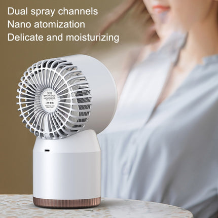 Spray Humidified LED Digital Display Office Home Fan, Style:, 3600mAh Rechargeable, USB Direct Plug