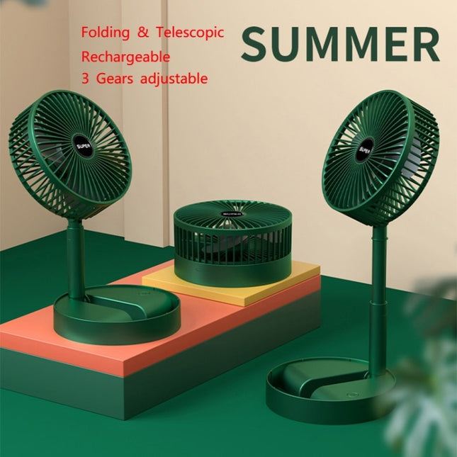 Portable Folding Fan  Retractable Floor Standing Fan,Style: