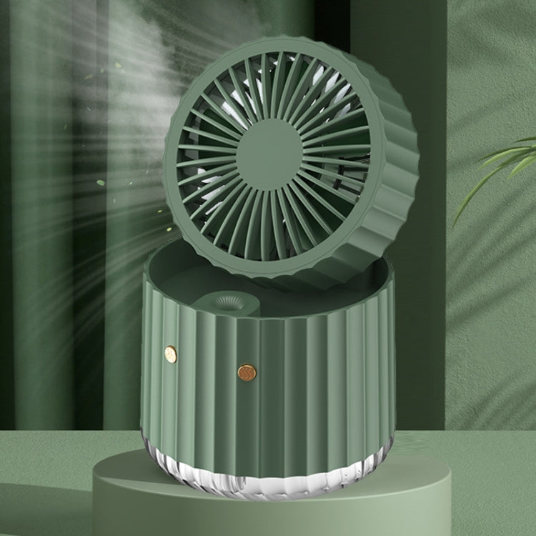 PW01 USB Water Cooling Mini Fan Desktop Turbo LED Spray Humidifying Air Cooler, PW01 White, PW01 Pink, PW01 Green
