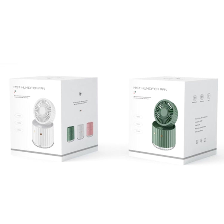 PW01 USB Water Cooling Mini Fan Desktop Turbo LED Spray Humidifying Air Cooler, PW01 White, PW01 Pink, PW01 Green