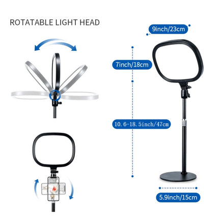 S20 LED Ring Live Fill Light Selfie Photography Full Screen Beauty Light, Style:, Single Light, Single Light + Stand