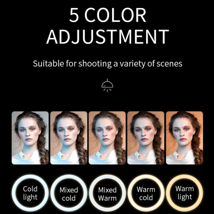 S20 LED Ring Live Fill Light Selfie Photography Full Screen Beauty Light, Style:, Single Light, Single Light + Stand