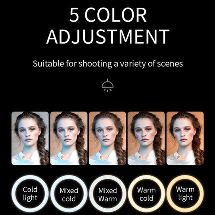 S20 LED Ring Live Fill Light Selfie Photography Full Screen Beauty Light, Style:, Single Light, Single Light + Stand