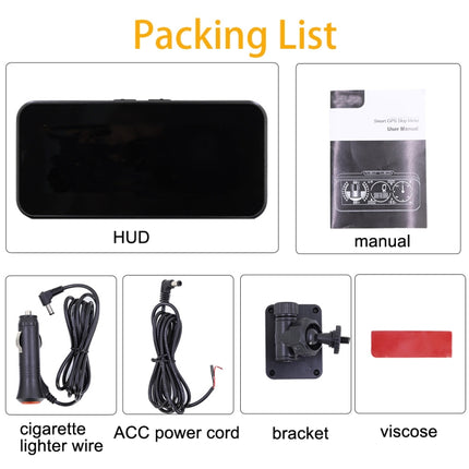 Car HUD Level Slope GPS Compass Altitude Display