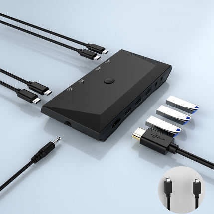 2 In 1 Out 4K 60Hz Type-C Notebook Dedicated KVM Switch