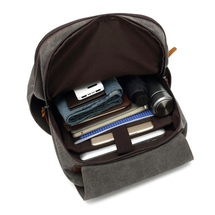 Business Large Capacity Canvas Backpack Outdoor Leisure Travel Computer Bag, Computer Bag