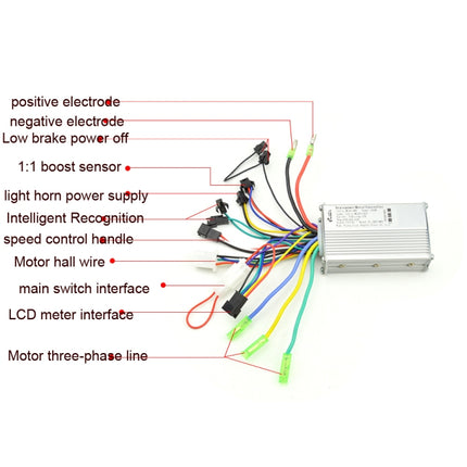 866 250W 350W Universal Electric Bicycle Scooter Controller Can Be Equipped With Speedmeters