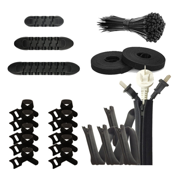 Desktop Data Cable Organizer Storage Winder Combination Set, 119 In 1, Zipper:126 In 1, Network Pipe:126 In 1