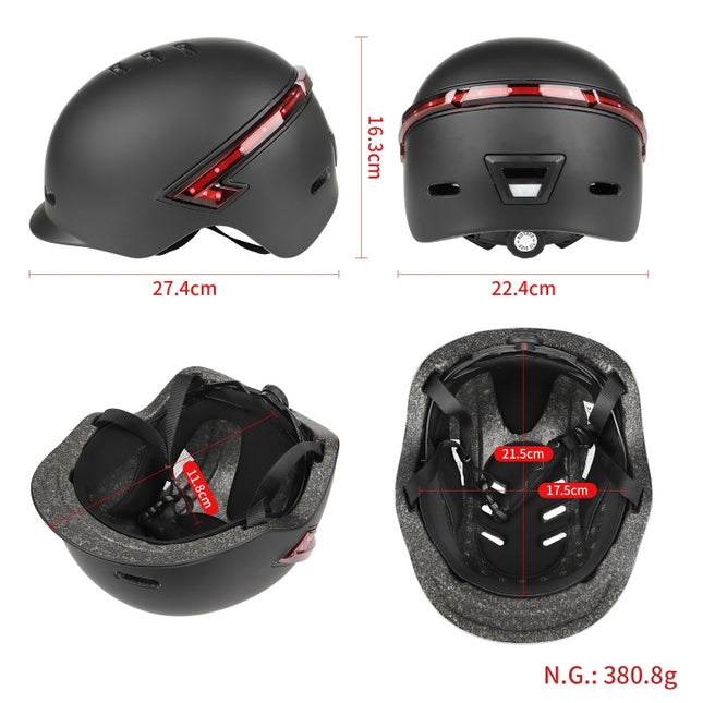 Cycling Helmet Ultralight Bicycle Helmet with Warning Light Remote Control