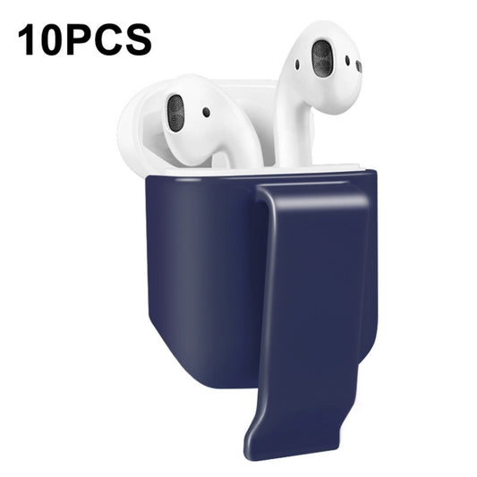 10 PCS Portable Headset Waist Hanging Protective Cover, Suitable For AirPods 2, Waist Hanging Navy, Waist Hanging Gray, Waist Hanging White, Waist Hanging Pink, Waist Hanging Red, Waist Hanging Black