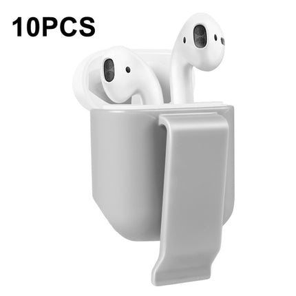 10 PCS Portable Headset Waist Hanging Protective Cover, Suitable For AirPods 2, Waist Hanging Black, Waist Hanging Navy, Waist Hanging Gray, Waist Hanging White, Waist Hanging Pink, Waist Hanging Red