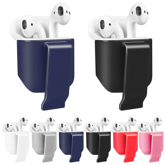 10 PCS Portable Headset Waist Hanging Protective Cover, Suitable For AirPods 2, Waist Hanging Black, Waist Hanging Navy, Waist Hanging Gray, Waist Hanging White, Waist Hanging Pink, Waist Hanging Red