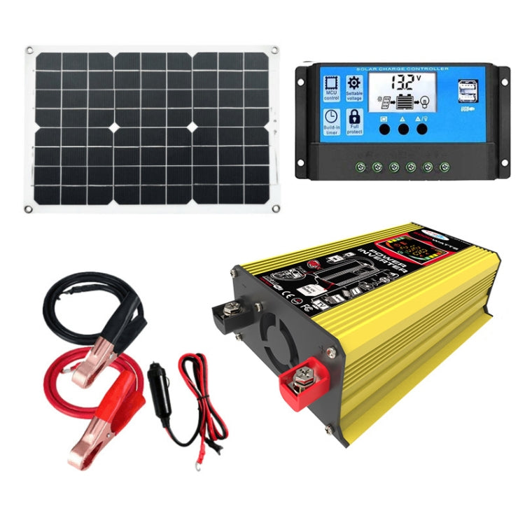 Home Solar Generator Inverter+30A Controller+18W 12V Solar Panel