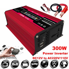 Solar Power System Inverters+30A Controller+18W 18V Solar Panel, Black 12V To 220V, Black 12V To 110V, Red 12V To 220V, Red 12V To 110V