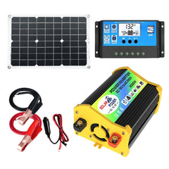 Home Solar Generator Inverter+30A Controller+18W 12V Solar Panel, Specification: