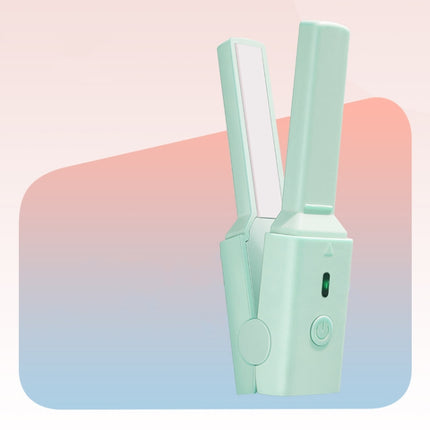 GLS-006 Dual-use Mini electric Splint for Straight and Curly Hair, Cherry Pink, Fresh green