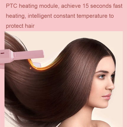 GLS-006 Dual-use Mini electric Splint for Straight and Curly Hair, Cherry Pink, Fresh green