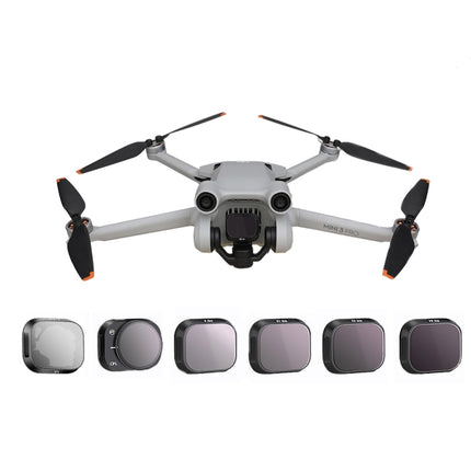 RCSTQ Einstellbares Filterzubehör aus Aluminiumlegierung für DJI Mini 3 Pro, Stil: UV+CPL+ND8+ND16+ND32+ND64 6 in 1, UV, CPL, ND8, ND16, ND32, ND64, 4 in 1 Set, 6 in 1 Set