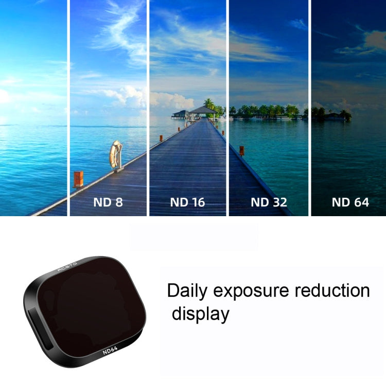 RCSTQ Aluminum Alloy Adjustable Filter Accessories for DJI Mini 3 Pro,Style: UV+CPL+ND8+ND16+ND32+ND64 6 In 1, CPL, ND8, ND16, ND32, ND64, 4 In 1 Set, 6 In 1 Set