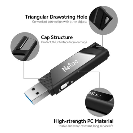 Netac U336 Protection With Lock Car High-Speed USB Flash Drives, 128GB