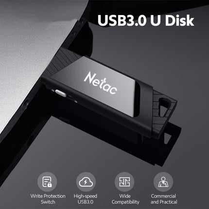 Netac U336 Protection With Lock Car High-Speed USB Flash Drives, 128GB