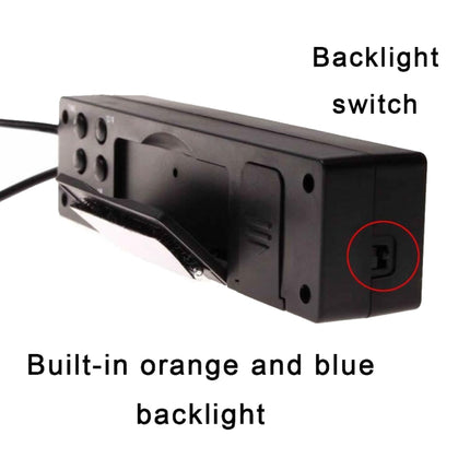 Car Inside And Outside Dual Temperature+Clock+Voltage LED Electronic Display, 4 in 1 Orange+Blue