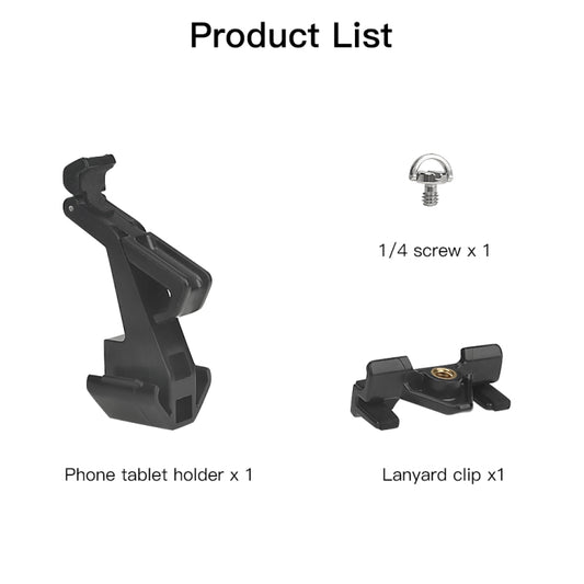 RCSTQ Remote Control Phone Tablet Bracket for DJI Mavic 3/Mini 2/Mini 3 Pro,Style:, Only Clip, With Thick Lanyard