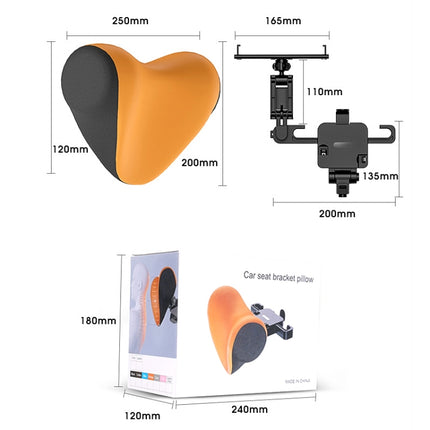 A09 Car Seat Headrest Memory Foam Comfortable Neck Pillow, Style:, With Stand  (Gray), Without Stand (Black), Without Stand (White), Without Stand (Orange), Without Stand (Pink), With Stand (Black), Without Stand (Coffee), With Stand  (White)          ...