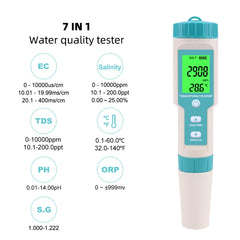 C-600A 7 In 1 Temperature/Salinity/PH/TDS/EC/ORP/SG Monitoring Pen, C-600A