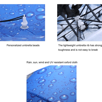 Double-layer Fishing Umbrella Hat Outdoor Sunscreen And Rainproof Folding Umbrella Hat, 95 Blue (Elastic Band), 95 Silver (Elastic Band), 95 Blue (Rubber Sleeve), 95 Silver (Rubber Sleeve), 80 Blue, 80 Camellia, 95 Blue Vinyl (Rubber Sleeve)           ...