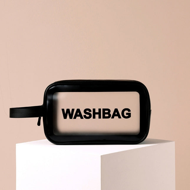 2 PCS Frosted Translucent Waterproof Storage Bag Cosmetic Bag Swimming Bag Wash Bag, Black M, Black M 2 Handles, Black L, Pink S, Pink M, Pink M 2 Handles, Pink L, White S, White M, White M 2 Handles, White L, Blue S, Blue M, Blue M 2 Handles, Blue L