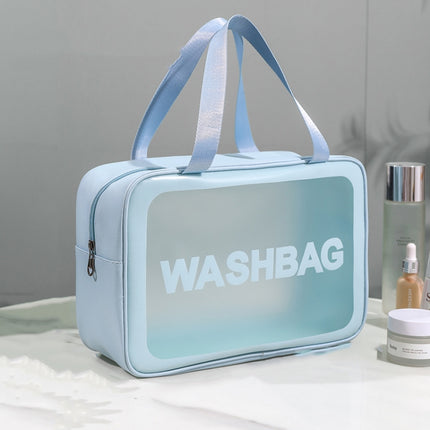 2 PCS Frosted Translucent Waterproof Storage Bag Cosmetic Bag Swimming Bag Wash Bag, Black M, Black M 2 Handles, Black L, Pink S, Pink M, Pink M 2 Handles, Pink L, White S, White M, White M 2 Handles, White L, Blue S, Blue M, Blue M 2 Handles, Blue L