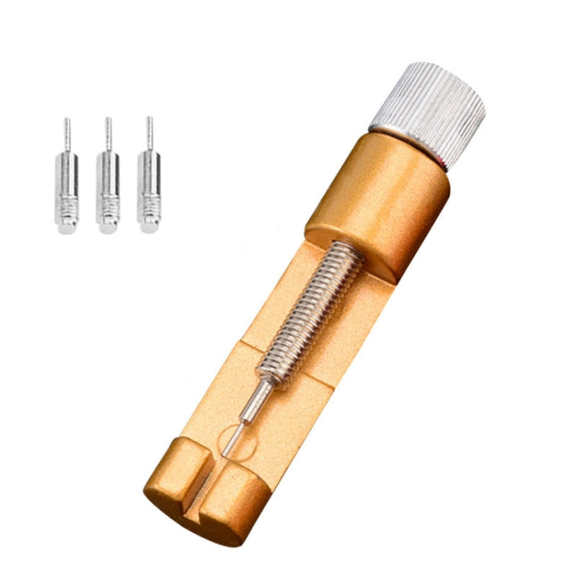 Adjustable Watch Strip Removal Metal Strap Bracelet Link Pin Repair Tool, Black, Golden