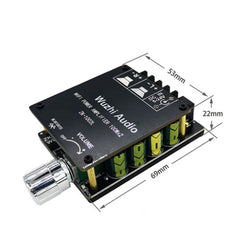 ZK-1002L Mini High Power Bluetooth Amplifier Board with Knob Adjust Volume Switch, ZK-1002L