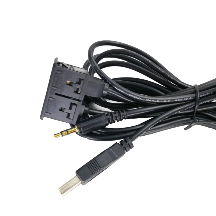 Car Modified AUX+USB Socket Audio Modification Accessories 3.5mm USB Extension Line, AUX+USB