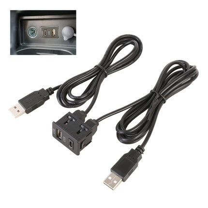 Car Universal Modification Type-C+USB Interface Charging Use Seat, Type-C+USB