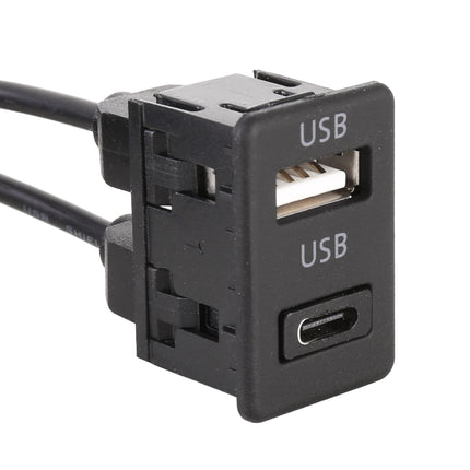 Car Universal Modification Type-C+USB Interface Charging Use Seat, Type-C+USB