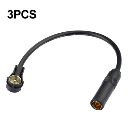 3 PCS Automobile DIN Female Mouth Transfer ISO Female Mouth Audio Antenna Switch Plug, DIN Female Mouth Transfer ISO Female Mouth