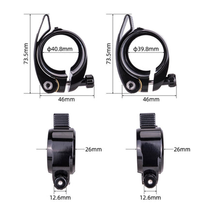 ZTTO Folding Bicycle Seatpost Clamp Retrofit Accessories, 39.8mm (Red)