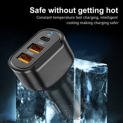 PD+2.4A Dual USB Car Charger, Style: 3 Ports (Black), 2 Ports (Black), 2 Ports (White), 3 Ports (Black), 3 Ports (White)