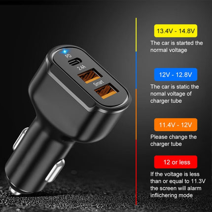 PD+2.4A Dual USB Car Charger, Style: 3 Ports (Black), 2 Ports (Black), 2 Ports (White), 3 Ports (Black), 3 Ports (White)