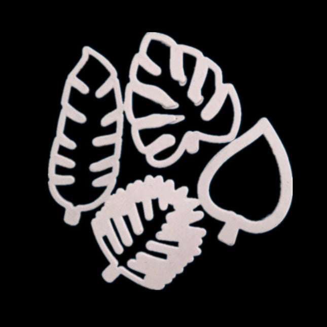 2 Sets 4 In 1 Tropical Leaf Fondant Cake Mold Cookie Mold, Tropical Leaf