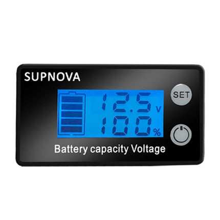 SUPNOVA LCD Two-wire Voltage and Electricity Meter DC Digital Display Voltmeter, Blue