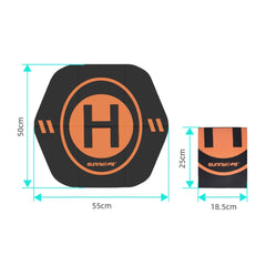 Sunnylife Drone Universal Double Sided Foldable Leather Helipad,Size:55 x 50cm, TJP08