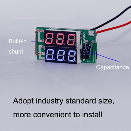 Dual-Display Voltage Current Meter Digital DC Voltage Meter, 10A (Red), 10A (Red Blue), 50A (Red), 50A (Red Blue)