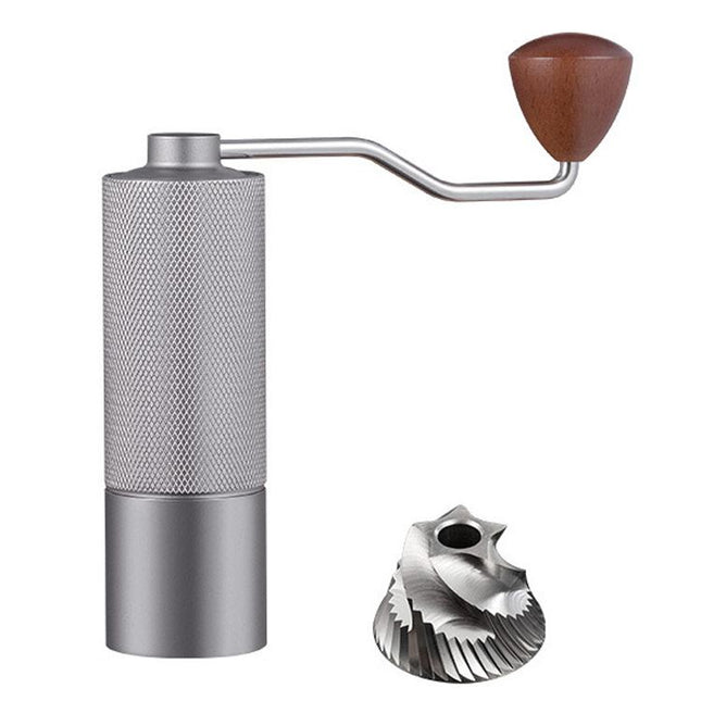 CNC Stainless Steel Hand Crank Coffee Bean Grinder, Pentagon Black, Pentagon Gray, Pentagon Red, Hexagon Black, Hexagon Gray, Hexagon Red, Seven Corner Black, Seven Corner Silver, Seven Corner Gray, Seven Corner Red